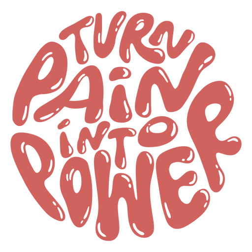 Verwandeln Sie Farbe in Power-Art-Zitat-Schriftzug PNG-Design