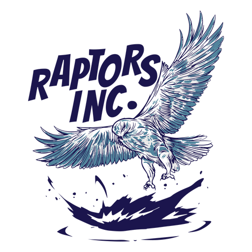 Raptors Inc. distintivo de citação animal Desenho PNG