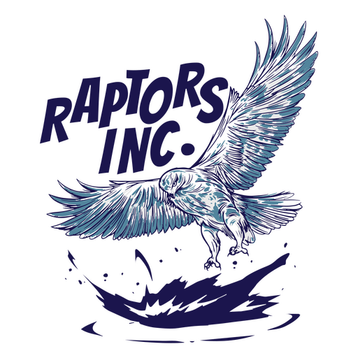 Raptors Inc. Tier-Zitat-Abzeichen PNG-Design