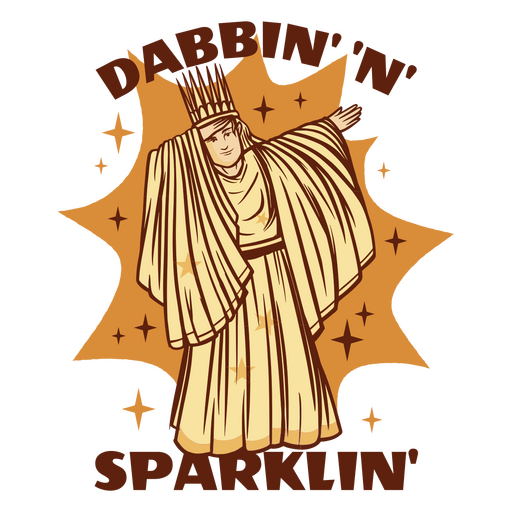 Dabbin' 'n' sparklin' quote badge