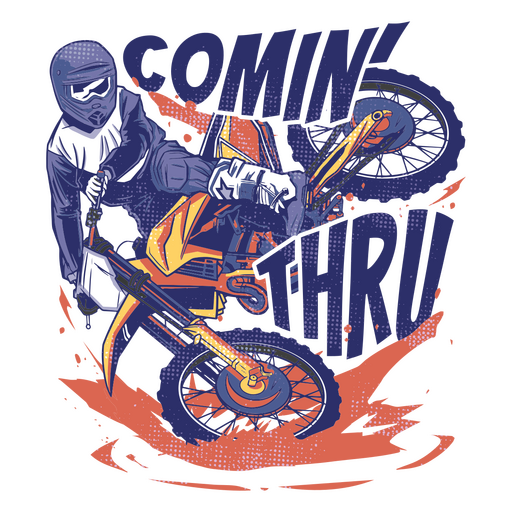 Design PNG E SVG De Personagem Motociclista Para Camisetas