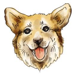 Perro Corgie acuarela Diseño PNG