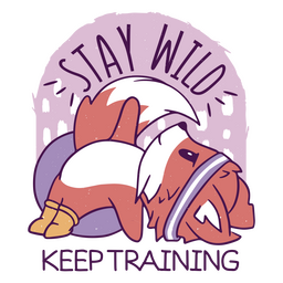Keep training sport cartoon quote badge PNG Design