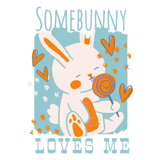 Some bunny loves me cute quote badge