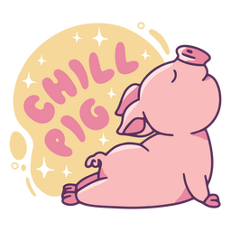 Kühles Schwein niedliches Yoga-Zitat-Abzeichen PNG-Design