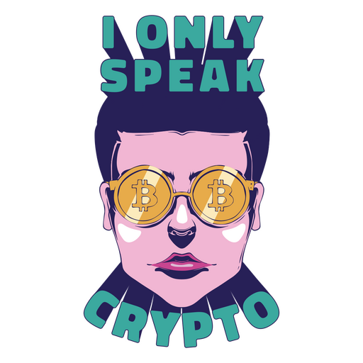 Solo hablo insignia de cotización de finanzas criptográficas Diseño PNG