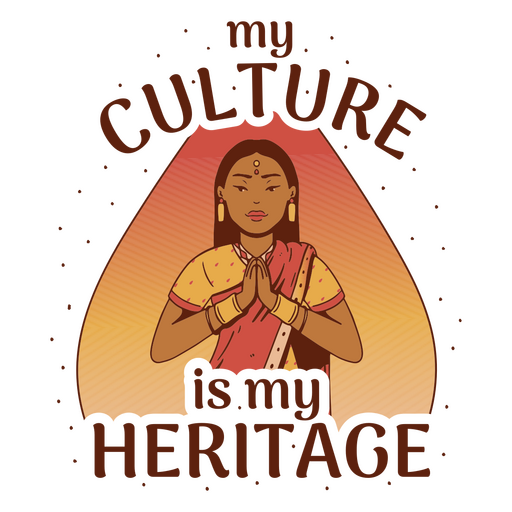 Meine Kultur ist mein Erbe PNG-Design