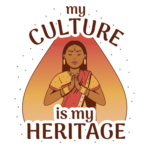 Minha cultura é minha herança Desenho PNG