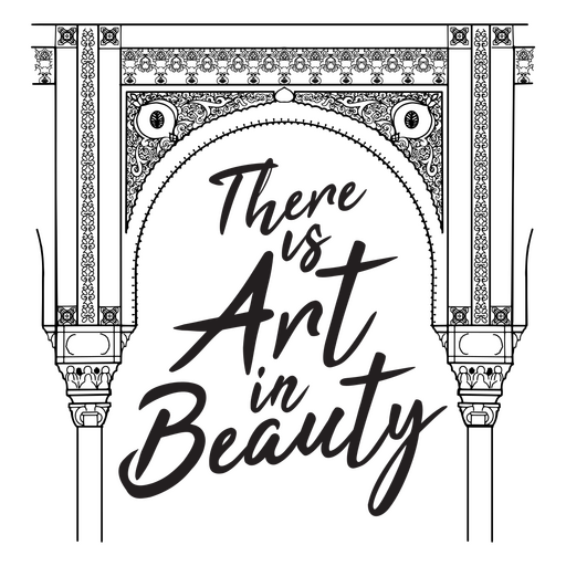 There is art in beauty PNG Design