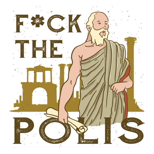 Fuck the polis greek joke PNG Design
