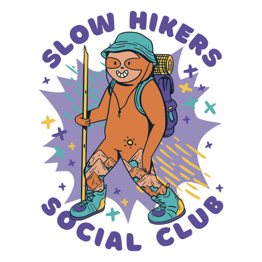 Slow Hikers Social Club PNG-Design