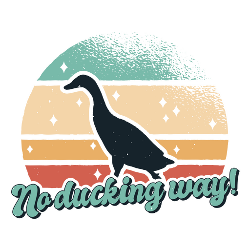 No ducking way retro sunset PNG Design