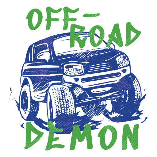 Carro demoníaco off road duotônico Desenho PNG