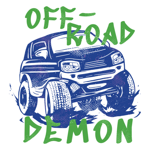 Off road demon car duotone PNG Design
