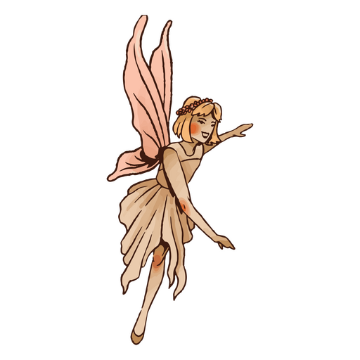 Ilustração de uma fada voando Desenho PNG