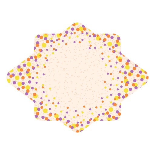 Orange and purple polka dot pattern PNG Design