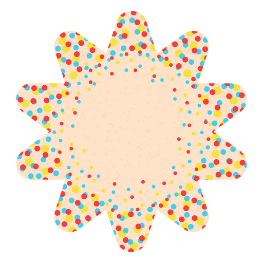 Estrela colorida de bolinhas Desenho PNG