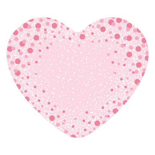 Coração rosa com bolinhas Desenho PNG