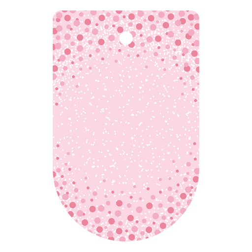 Etiqueta de bolinhas rosa redonda Desenho PNG