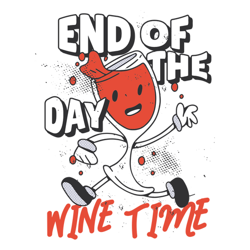 End of the day wine time PNG Design