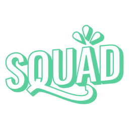 Squad Wortgefühl Schlaganfall PNG-Design