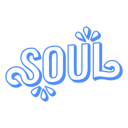 Trazo de sentimiento de palabra de alma Diseño PNG