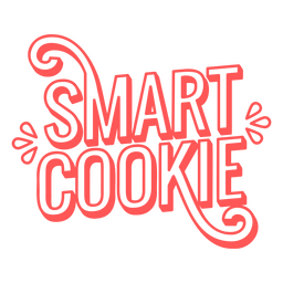 Trazo de sentimiento de palabra de cookie inteligente Diseño PNG