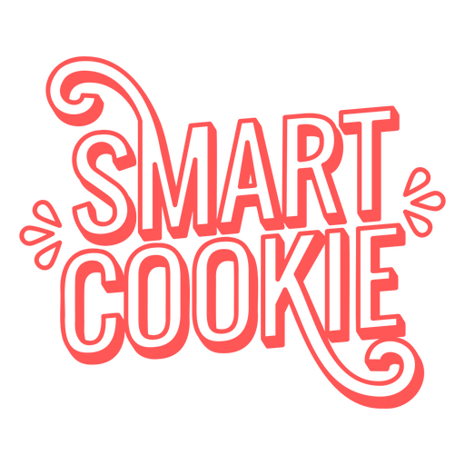 Smart cookie word sentiment stroke PNG Design