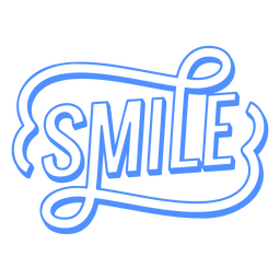 Smile word sentiment stroke PNG Design