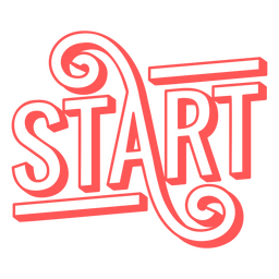 Start word sentiment stroke PNG Design