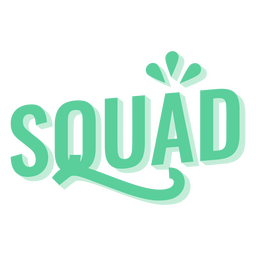Sentimento de palavra de esquadrão semi plano Desenho PNG
