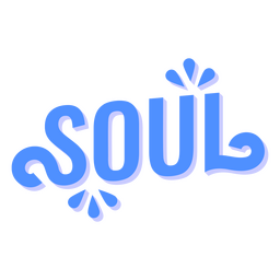 Soul word sentiment semi flat PNG Design Transparent PNG