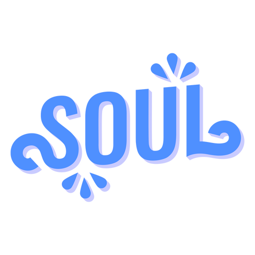 Soul word sentiment semi flat PNG Design