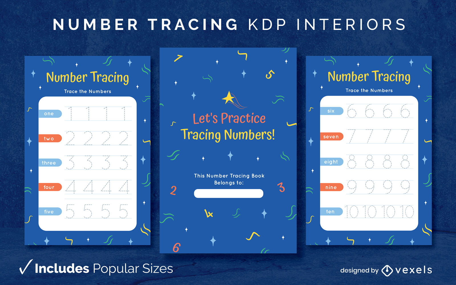 Rastreamento de n?meros para crian?as KDP design de interiores