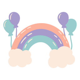 Icono de arco iris de cumpleaños de unicornio