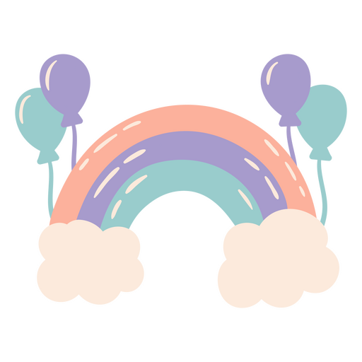 Icono de arco iris de cumpleaños de unicornio Diseño PNG