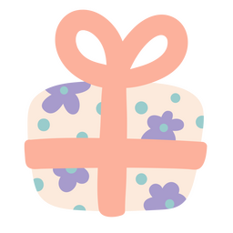 Unicorn birthday present icon PNG Design