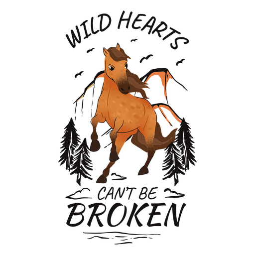 Distintivo de citação de cavalo de corações selvagens