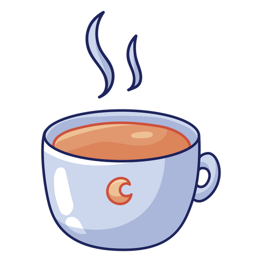 Xícara de café com vapor saindo Desenho PNG