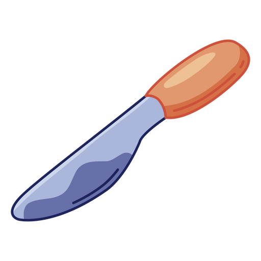 Blue and orange knife PNG Design