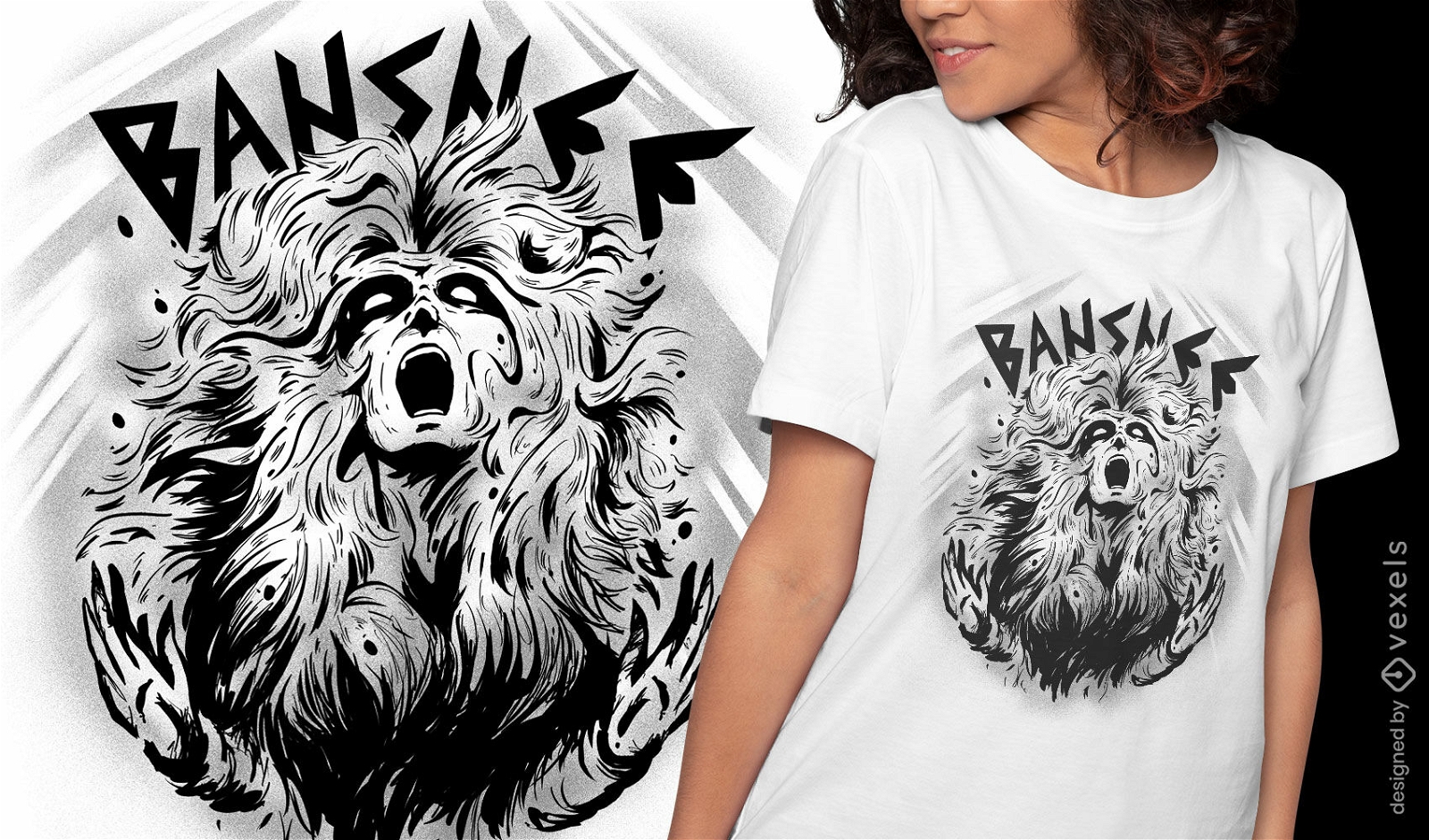 Banshee celtic creature t-shirt design