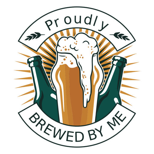Logo einer Brauerei mit einem Glas Bier PNG-Design