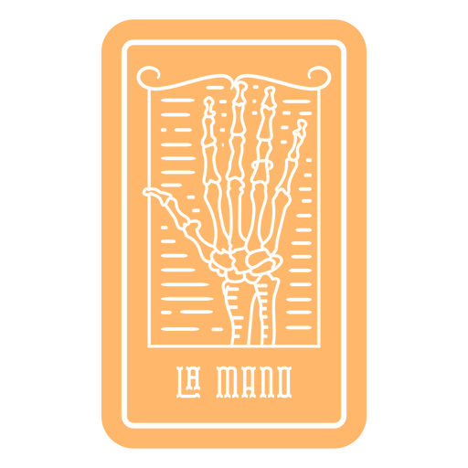 Día de los muertos Esqueleto La Mano recorta cartão de loteria Desenho PNG