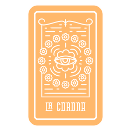 Día de los muertos La Corona cut out lottery card PNG Design