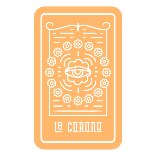 Día de los muertos La Corona ausgeschnittene Lotteriekarte PNG-Design