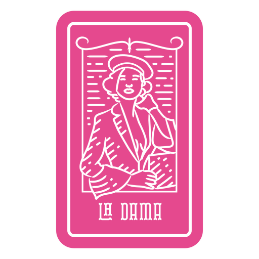 D?a de los muertos La Dama cut out lottery card PNG Design