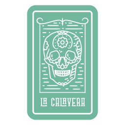 Día de los muertos La Calavera skeleton cut out lottery card PNG Design