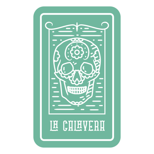 Día de los muertos La Calavera Skelett Lotteriekarte ausgeschnitten PNG-Design