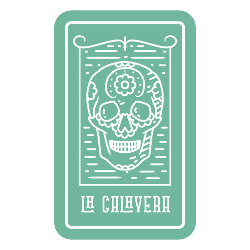 Día de los muertos La Calavera skeleton cut out lottery card PNG Design