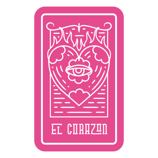 Día de los muertos El Corazón Lotteriekarte ausgeschnitten PNG-Design